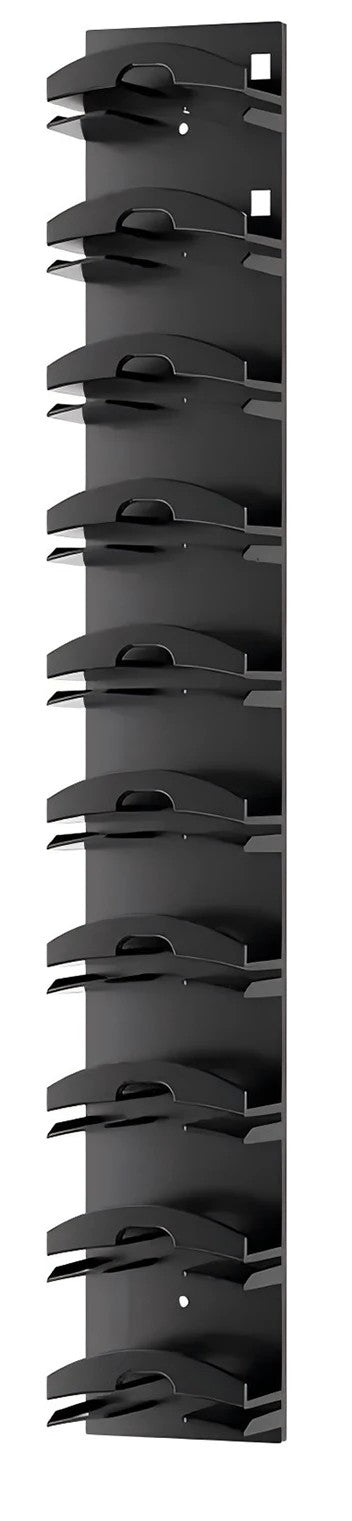 Porta cappelli da parete nero con 10 ganci curvi per cappellini con visiera