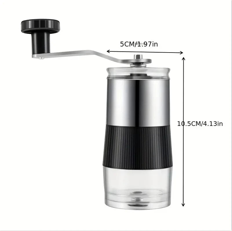 Misure del macinacaffè: corpo alto 10,5 cm e largo 5 cm