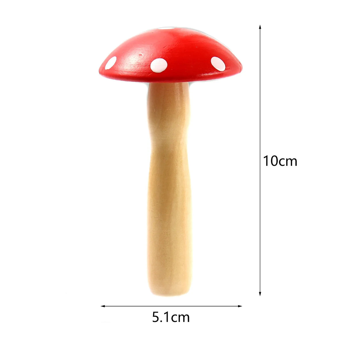Misure dell'uovo da rammendo a fungo: alto circa 10 cm, cappello di circa 5,1 cm di diametro