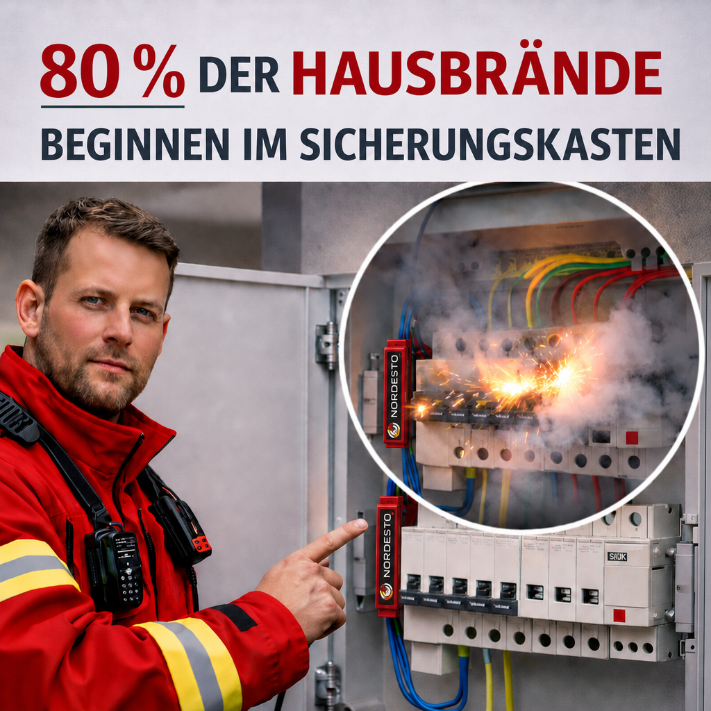 8 von 10 Hausbränden beginnen im Sicherungskasten