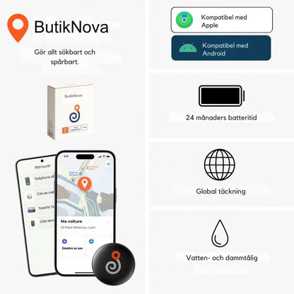 NORDESTO GP90 — GPS-Tracker ohne Abonnement (Android/iOS)