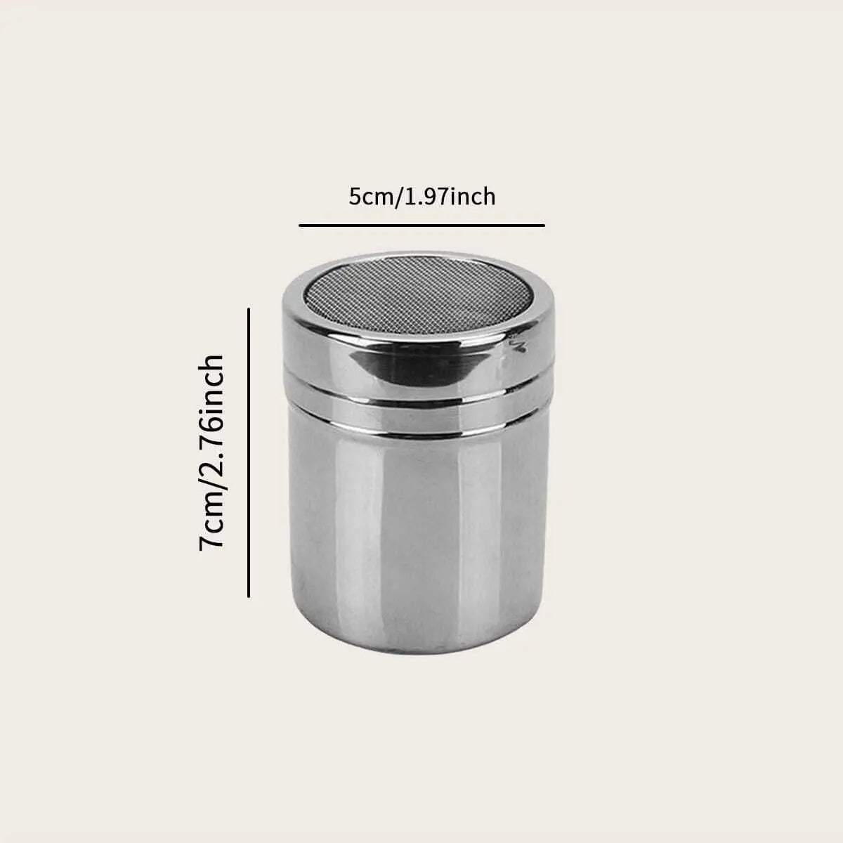 Misure dello spargi zucchero: Ø 5 cm e 7 cm di altezza