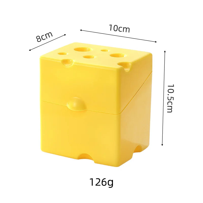 Il porta formaggio chiuso con le misure: circa 10 × 8 cm e alto 10,5 cm, 126 g