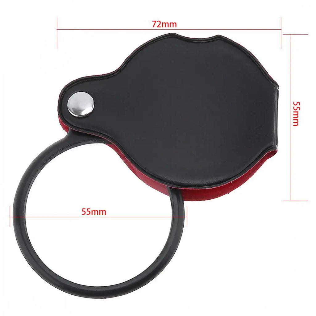 Misure della lente di ingrandimento: custodia 72 × 55 mm e lente da 55 mm