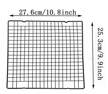 Misure della gratella per dolci: circa 27,6 × 25,3 cm