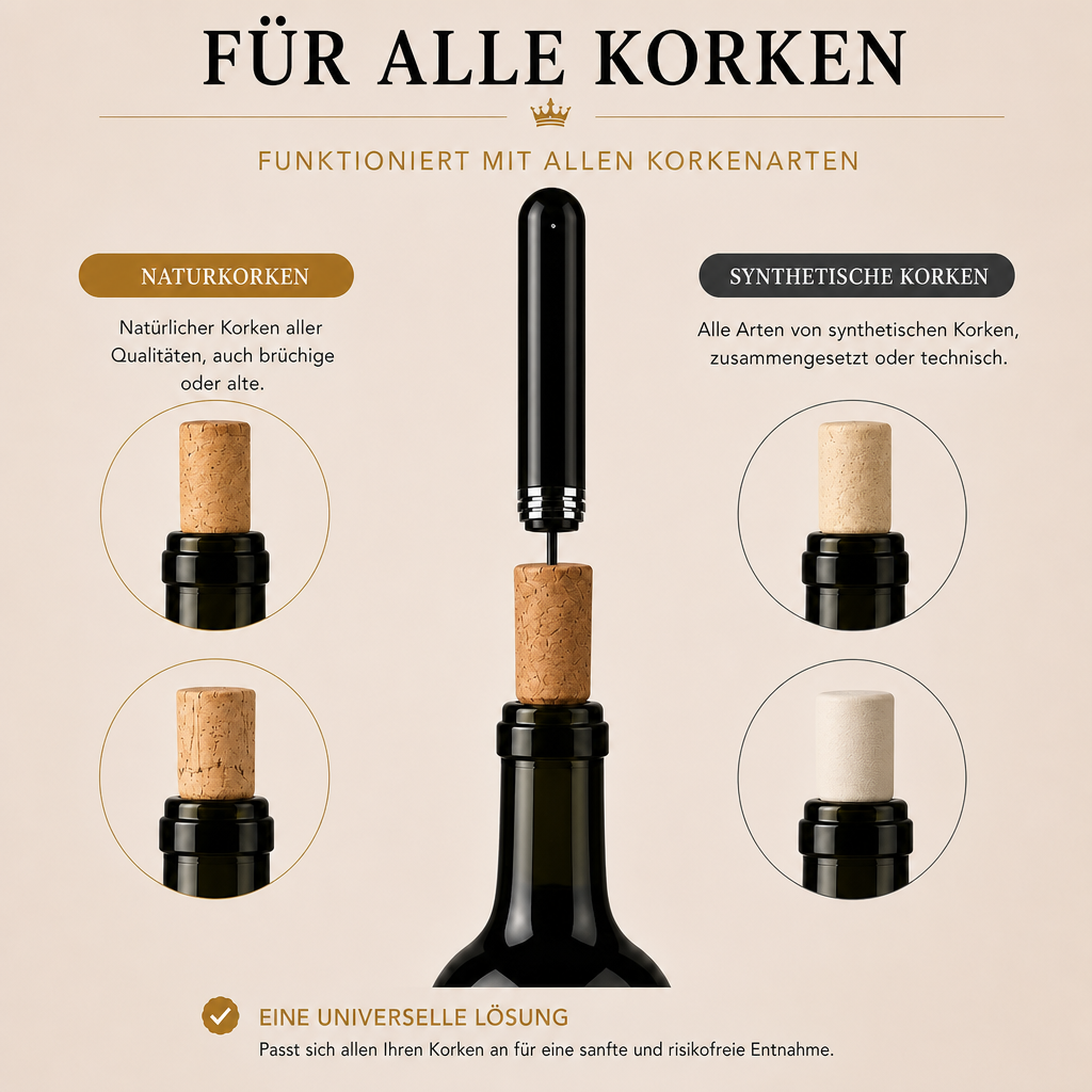 Funktioniert mit allen Korkenarten