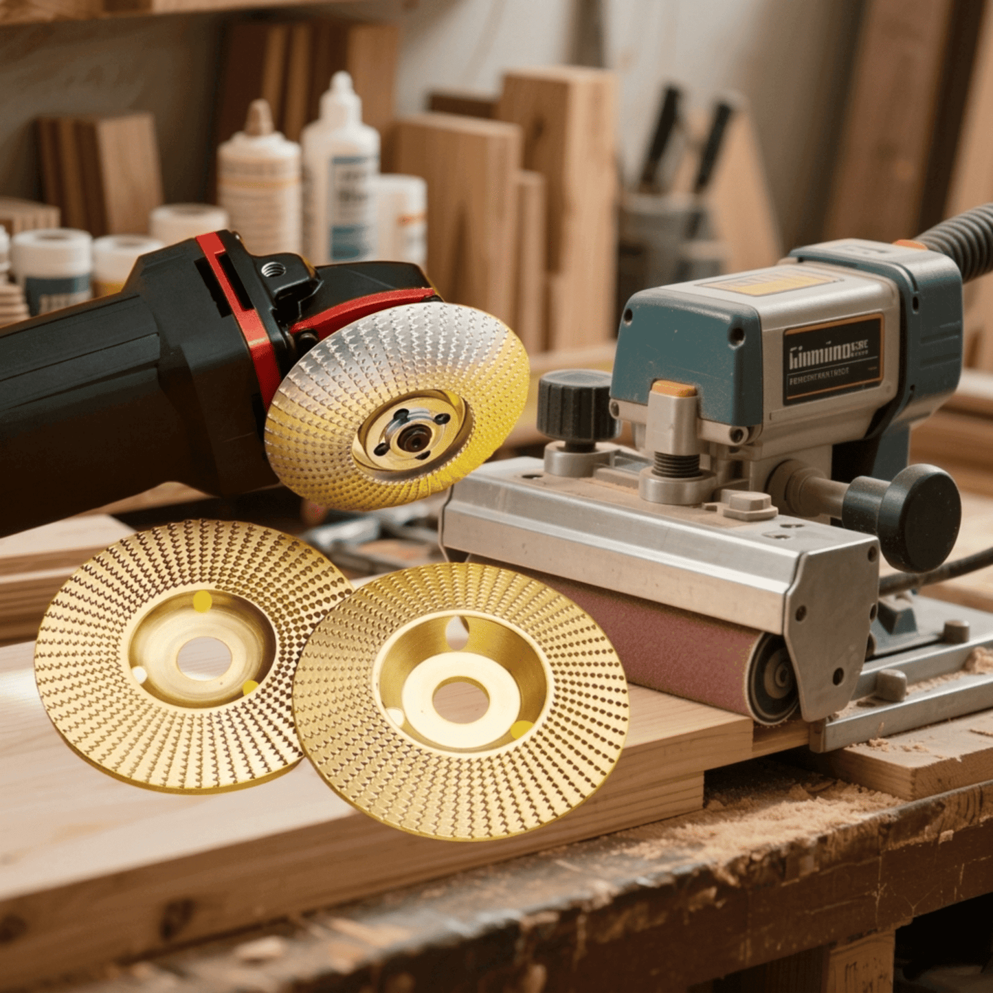 LegnoForma – Set 3 dischi per smerigliatrice, leviga e modella il legno