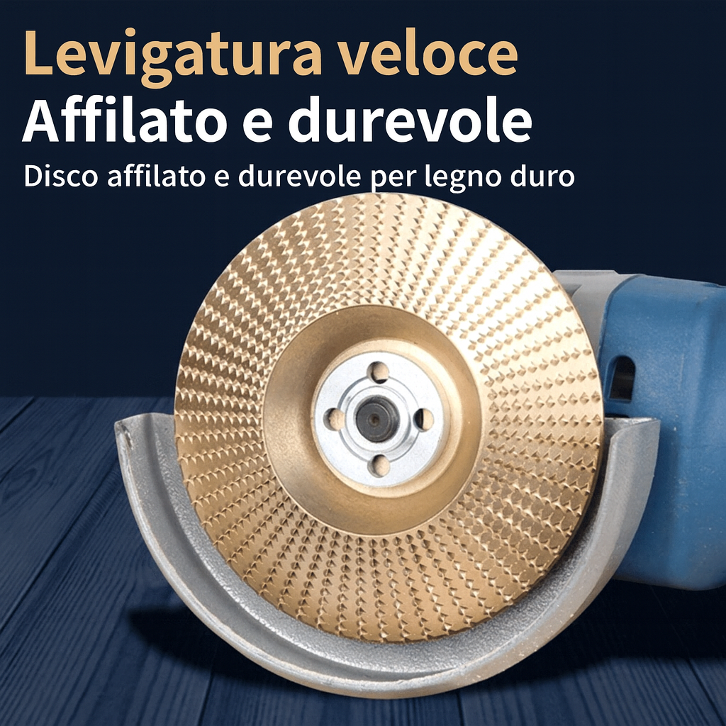 LegnoForma – Set 3 dischi per smerigliatrice, leviga e modella il legno
