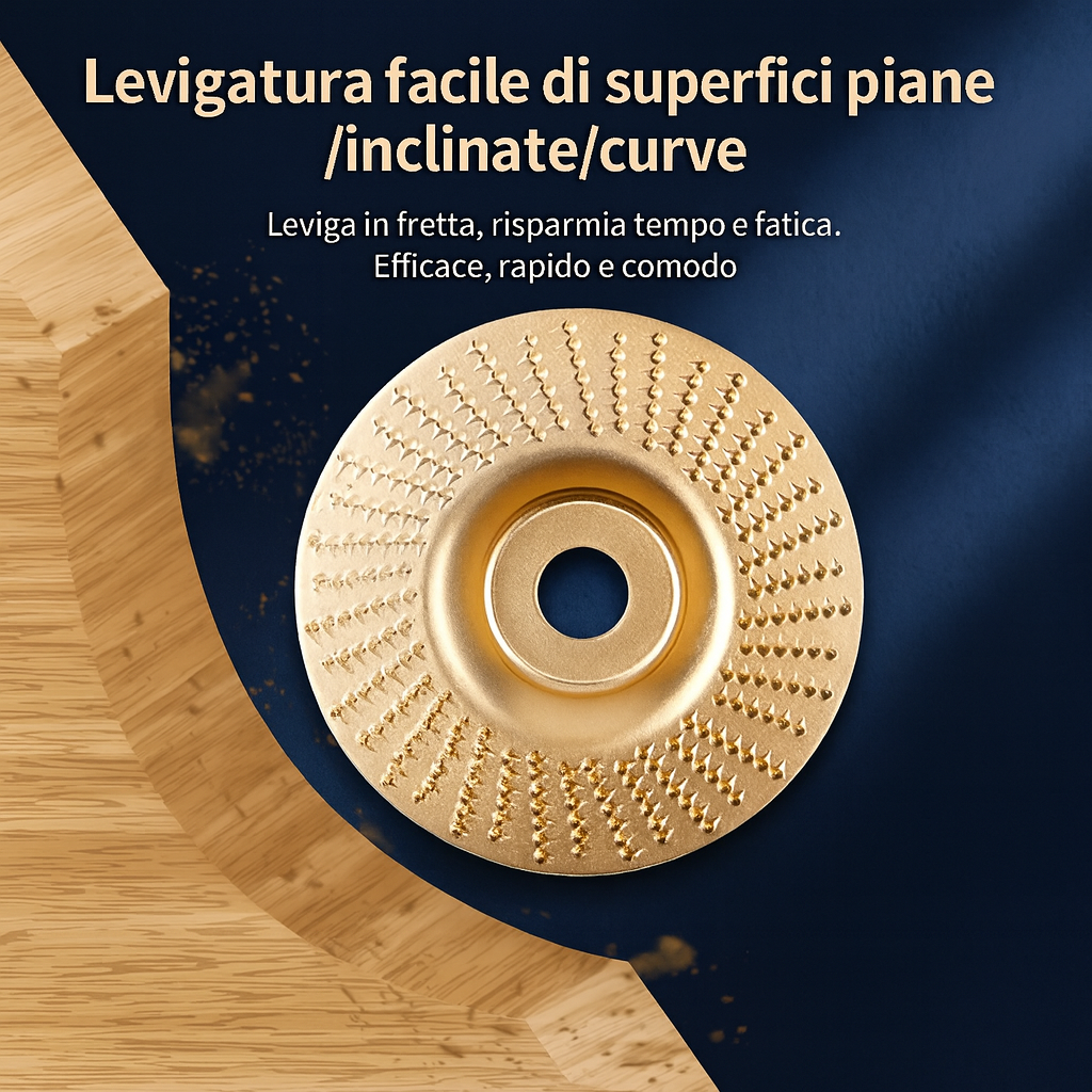 LegnoForma – Set 3 dischi per smerigliatrice, leviga e modella il legno