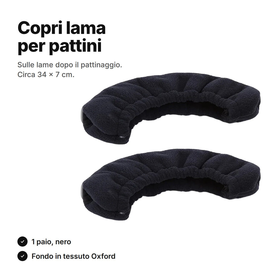 Copri lama pattini morbidi, paio nero – circa 34 × 7 cm, fondo in tessuto Oxford
