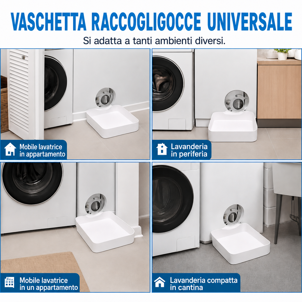 Vaschetta raccogligocce per lavatrice – raccoglie l'acqua dallo scarico