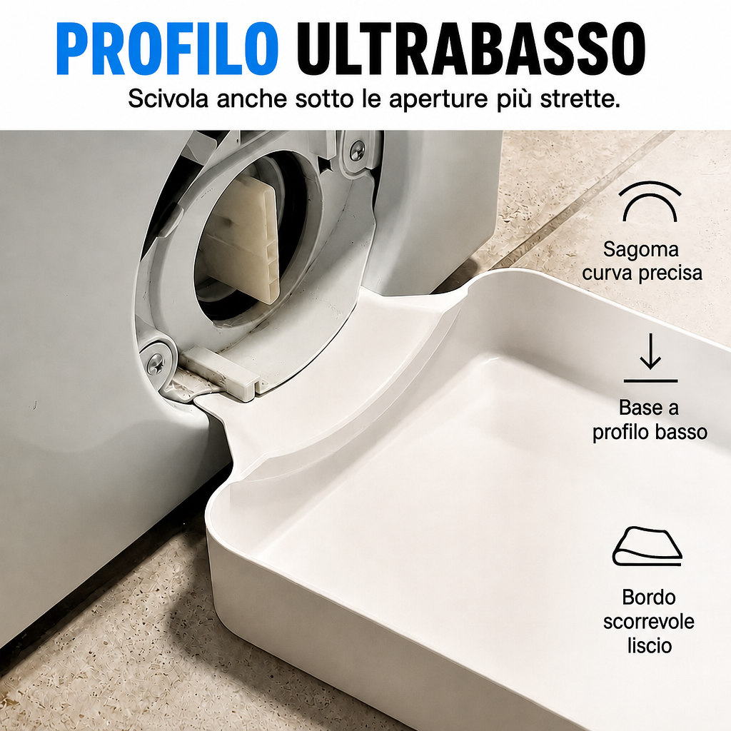Vaschetta raccogligocce per lavatrice – raccoglie l'acqua dallo scarico