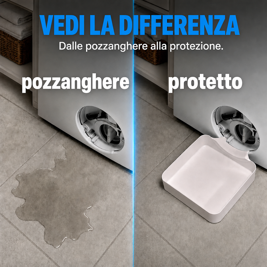 Vaschetta raccogligocce per lavatrice – raccoglie l'acqua dallo scarico