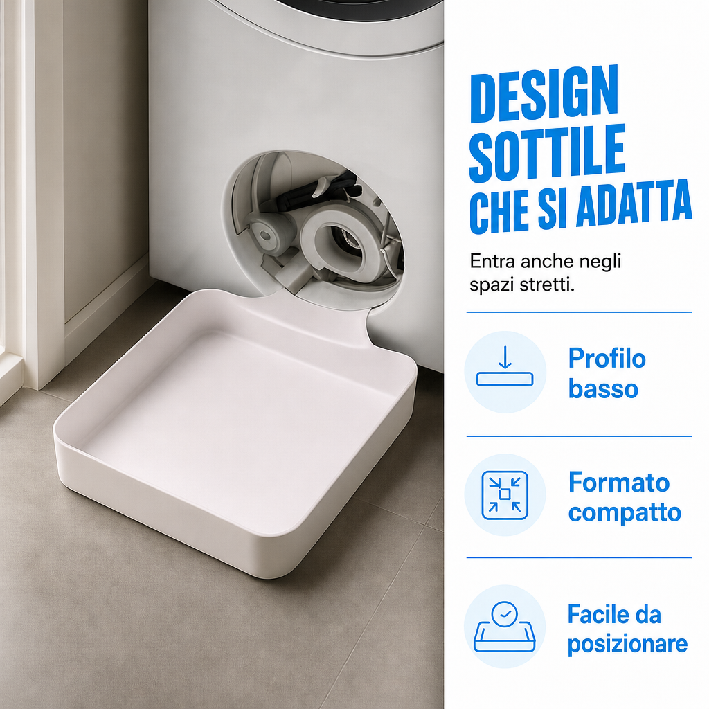 Vaschetta raccogligocce per lavatrice – raccoglie l'acqua dallo scarico