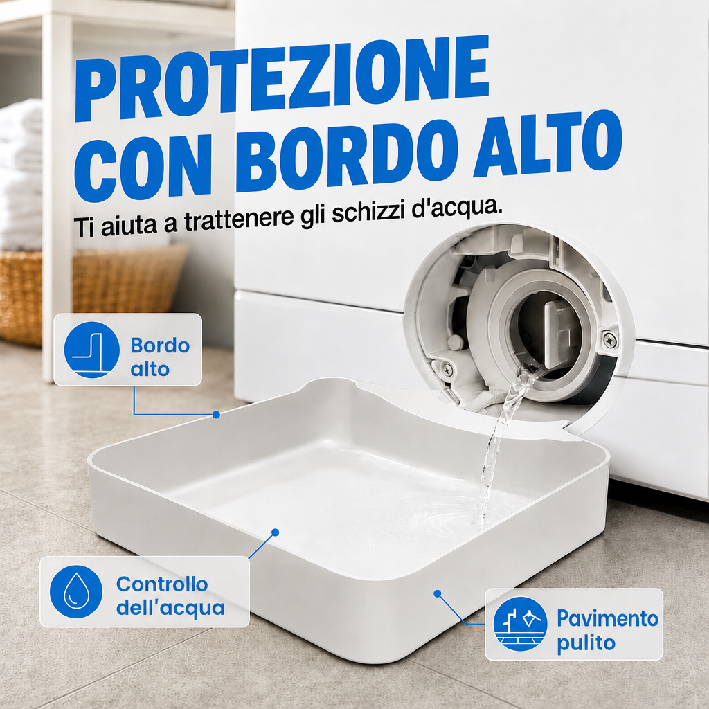 Vaschetta raccogligocce per lavatrice – raccoglie l'acqua dallo scarico
