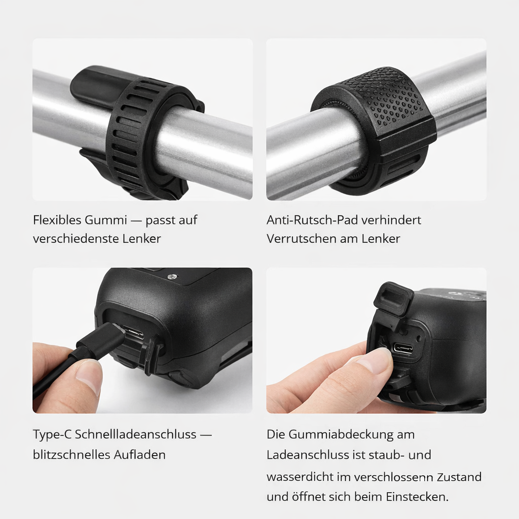Flexibles Gummi und Schnellladung