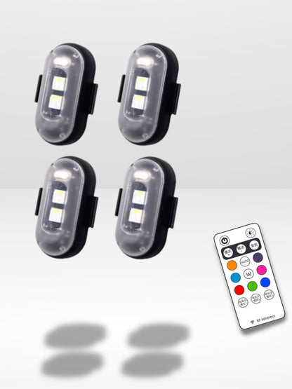 NORDESTO Mini Stroboskop LED – 4er Set