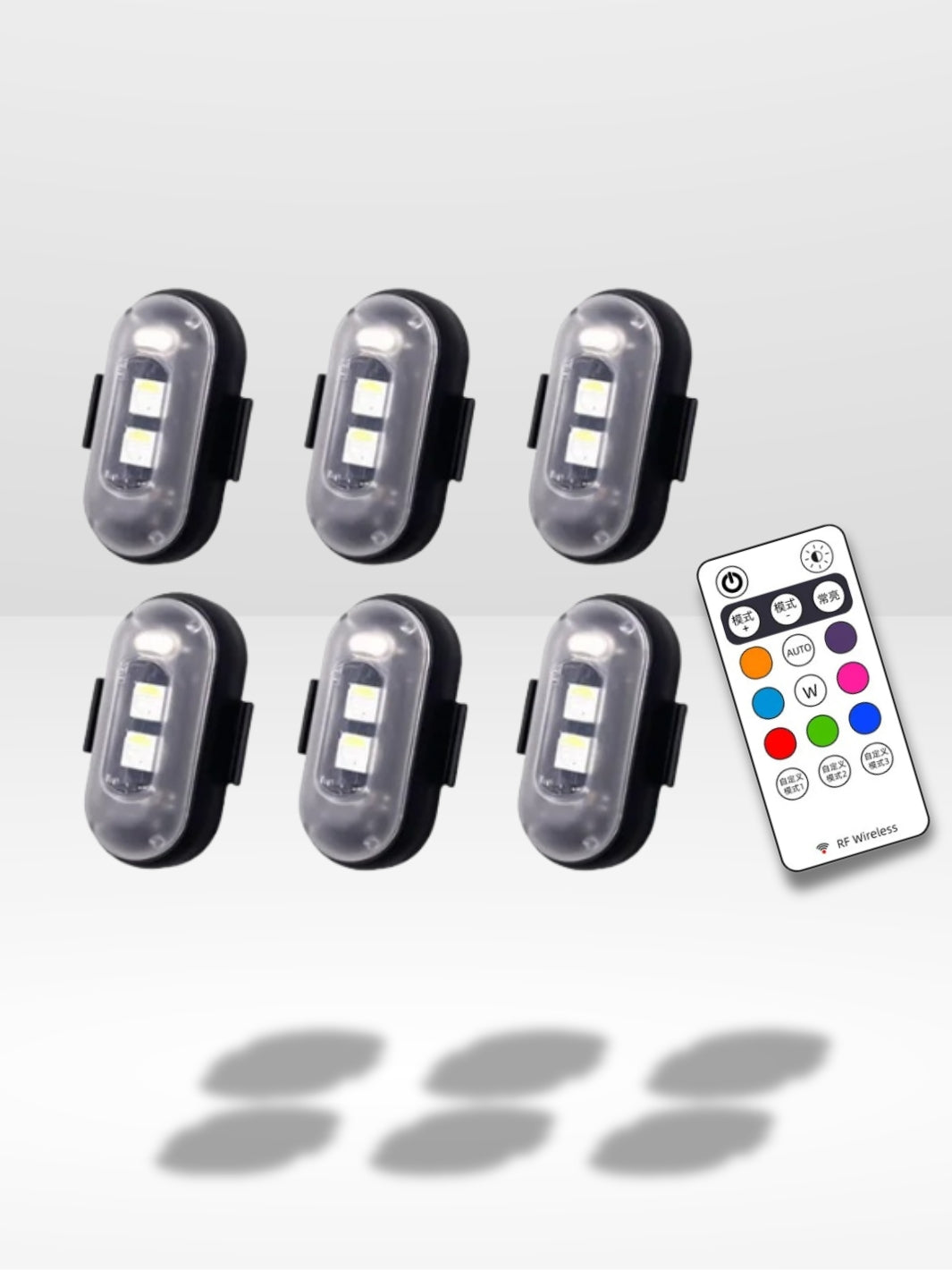 NORDESTO Mini Stroboskop LED – 6er Set