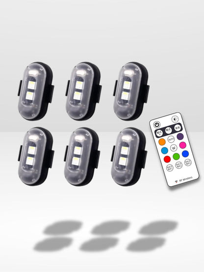 NORDESTO Mini Stroboskop LED – 6er Set