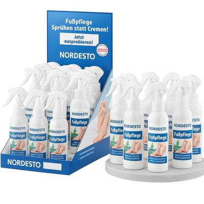 NORDESTO Fußspray — Gepflegte Füße ohne Bücken in 3 Minuten