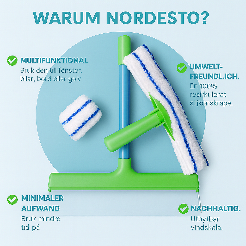 NORDESTO Glimro — Saubere Fenster ohne Aufwand