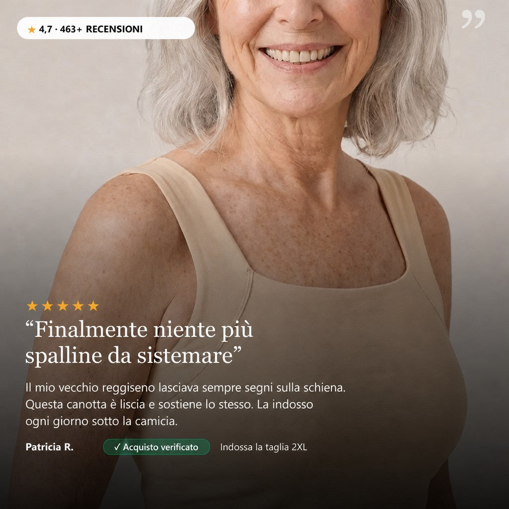 Nivella canotta modellante con sostegno integrato – liscia sotto tutto