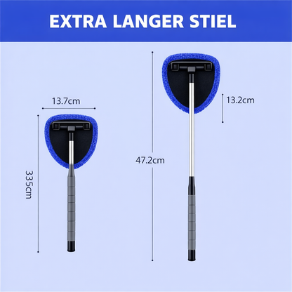 NORDESTO Rotierender Mikrofaser-Fensterreiniger – 180° Drehkopf + Sprühflasche