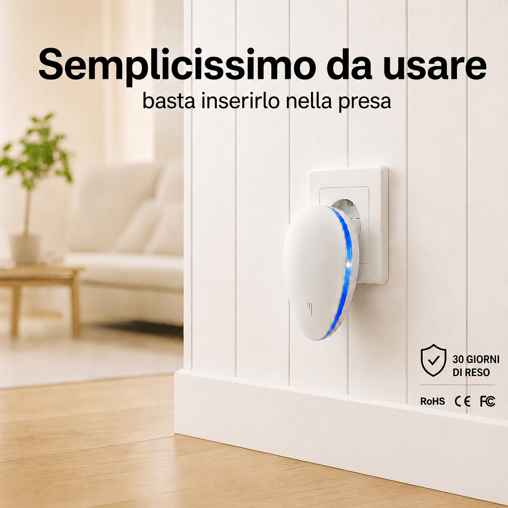 Dissuasore a ultrasuoni – tieni lontani topi e ratti senza veleno