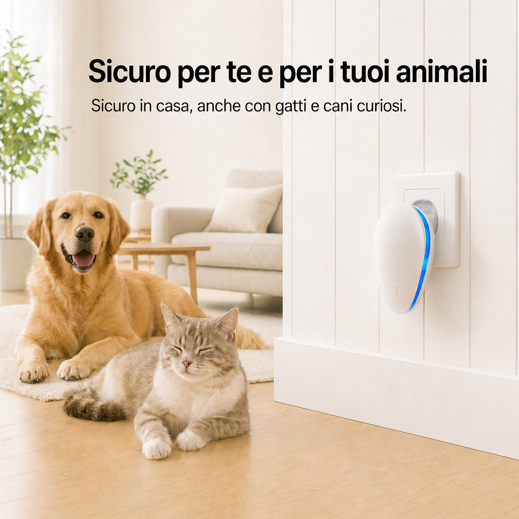 Dissuasore a ultrasuoni – tieni lontani topi e ratti senza veleno